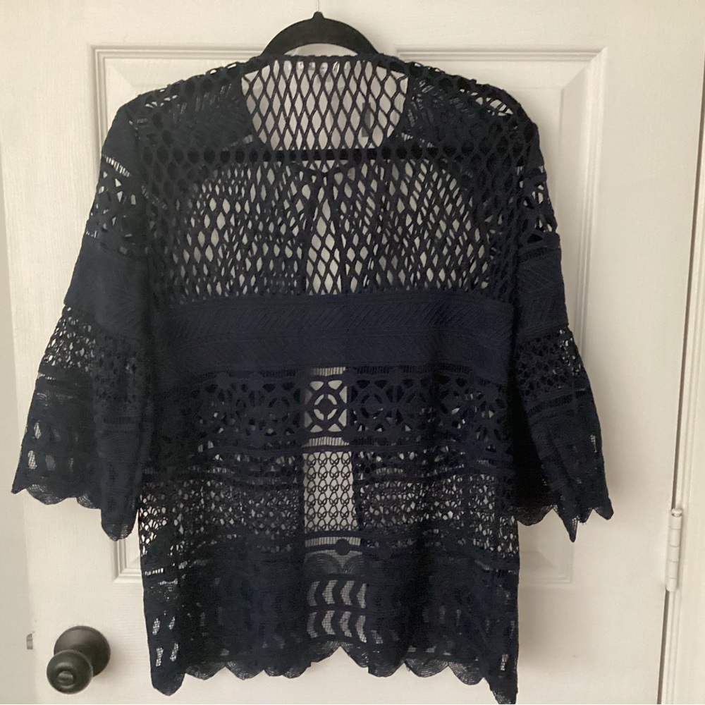 Chico’s Travelers Lace Jacket Navy Brand New